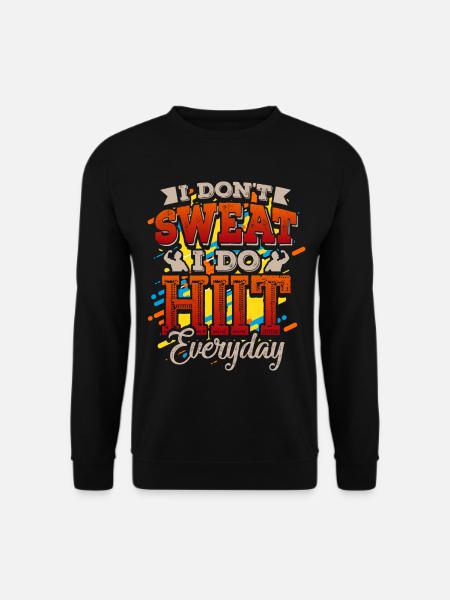 Hiit Intervalltraining - Unisex Pullover - Schwarz