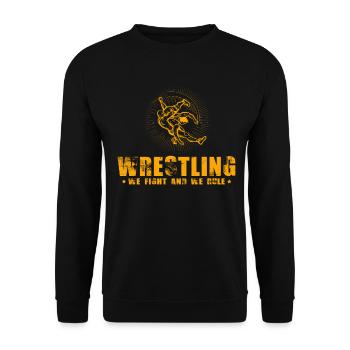 Wrestling Wrestler Ringen Ringer Ring Geschenk - Unisex Pullover - Schwarz - Vorne - Alina (178cm) & Michal (187cm)
