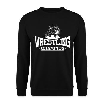 Wrestling Wrestler Ringen Ringer Ring Geschenk - Unisex Pullover - Schwarz - Vorne - Alina (178cm) & Michal (187cm)