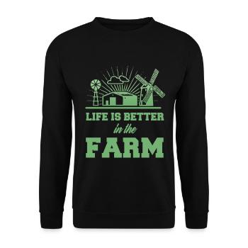 Fermier fermier fermier tracteur cadeau de la ferme - Sweat-shirt Unisexe - noir - Devant - Alina (178cm) & Michal (187cm)