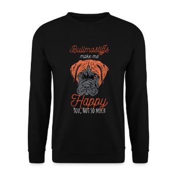 Bullmastiff - Unisex Sweatshirt - black - Front - Alina (178cm) & Michal (187cm)