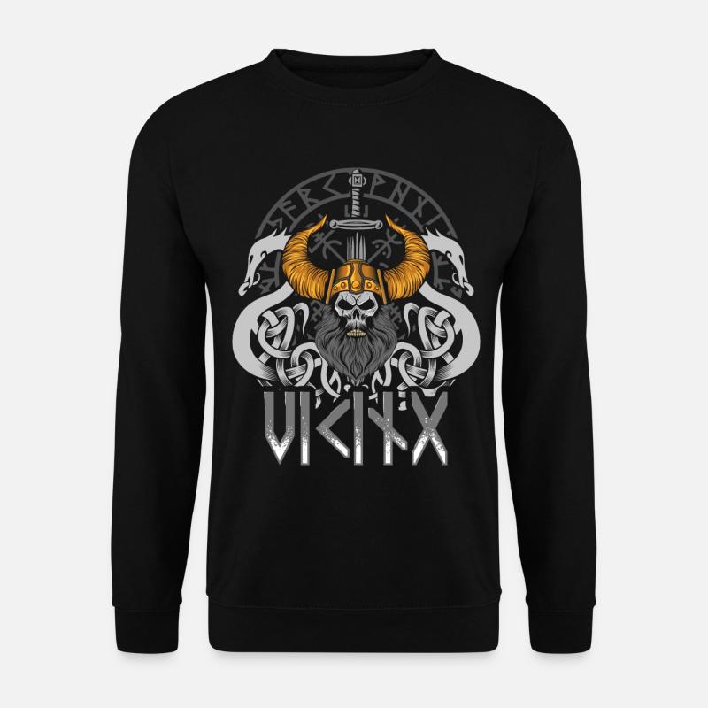 Wikinger Odin Furthark - Unisex Pullover - Schwarz