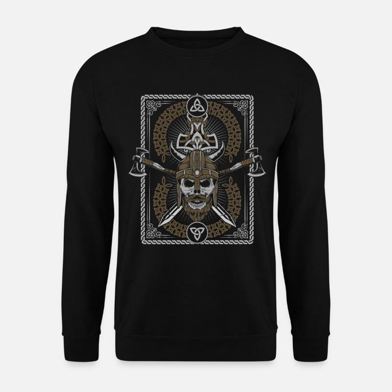 Wikinger Axt Furthark Odin Walhalla - Unisex Pullover - Schwarz