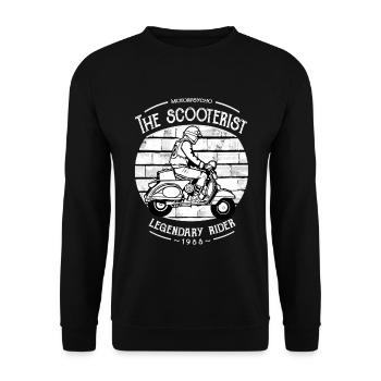 The graphic design of the scooter - Unisex Sweatshirt - black - Front - Alina (178cm) & Michal (187cm)