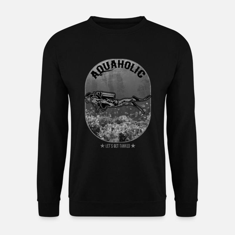 Aquaholic Scuba Diver - Unisex Pullover - Schwarz