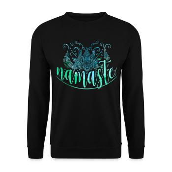 Namaste Lotus Yoga - Sweat-shirt Unisexe - noir - Devant - Alina (178cm) & Michal (187cm)