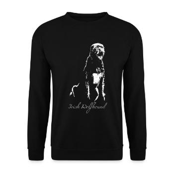 Irish wolfhound - Unisex Sweatshirt - black - Front - Alina (178cm) & Michal (187cm)