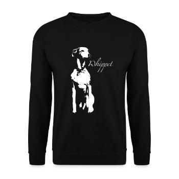 Whippet - Unisex Pullover - Schwarz - Vorne - Alina (178cm) & Michal (187cm)