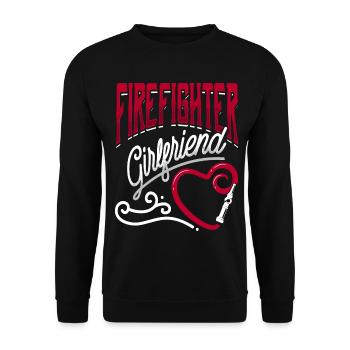 firefighter - Unisex Sweatshirt - black - Front - Alina (178cm) & Michal (187cm)