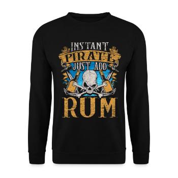 Crâne de bateau de pirate pirate pirate - Sweat-shirt Unisexe - noir - Devant - Alina (178cm) & Michal (187cm)