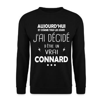 a real asshole - funny phrase and humor gift - Unisex Sweatshirt - black - Front - Alina (178cm) & Michal (187cm)