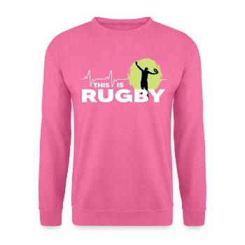 rugby rugbyspieler rugbysaison this is rugby - Unisex Pullover - Pink - Vorne