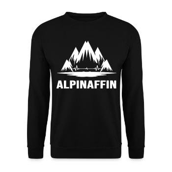bergwandern bergziel alpin via ferrata alpinaffin - Unisex Pullover - Schwarz - Vorne - Alina (178cm) & Michal (187cm)