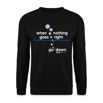 Diver Oxygen Apnea Diving Dive Time - Unisex Sweatshirt - black - Front - Alina (178cm) & Michal (187cm)