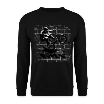 BMX Bike - Unisex Pullover - Schwarz - Vorne - Alina (178cm) & Michal (187cm)