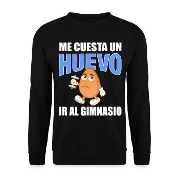 It costs me a lot to go to the gym - Unisex Sweatshirt - black - Front - Alina (178cm) & Michal (187cm)