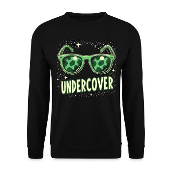 Undercover Speech - Sunglasses Design - Unisex Sweatshirt - black - Front - Alina (178cm) & Michal (187cm)