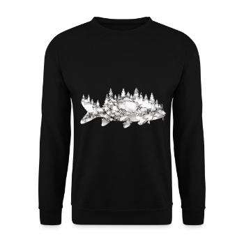 angling - Unisex Sweatshirt - black - Front - Alina (178cm) & Michal (187cm)
