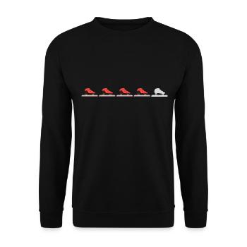 ice skater shorttrack speed skating skate - Unisex Sweatshirt - black - Front - Alina (178cm) & Michal (187cm)