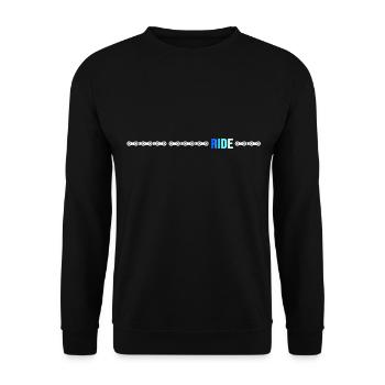 Vélo Chaîne de vélo « ride bike » Piste cyclable - Sweat-shirt Unisexe - noir - Devant - Alina (178cm) & Michal (187cm)