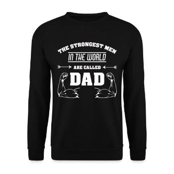 PLUS FORT HOMME PAPA FORT HOMME PAPA PÈRE - Sweat-shirt Unisexe - noir - Devant - Alina (178cm) & Michal (187cm)