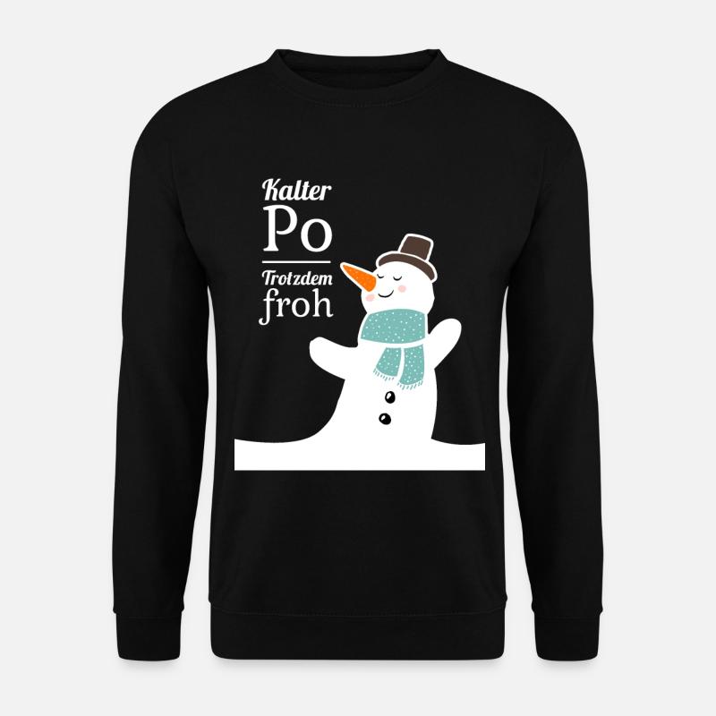 Lustiger Spruch Schneemann Weihnachten Xmas - Unisex Pullover - Schwarz