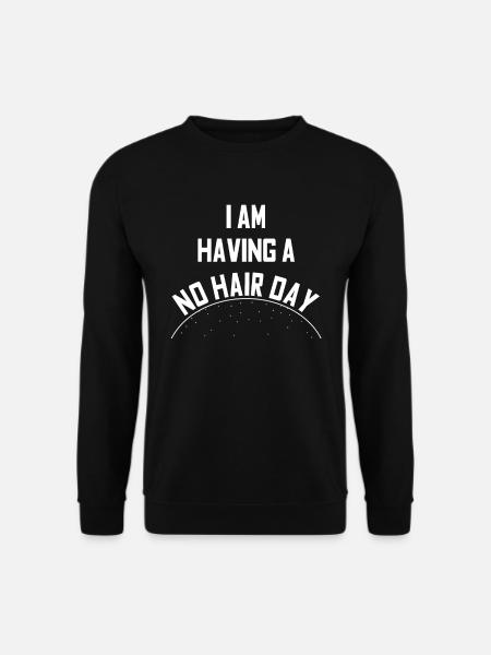 Cadeau de tête chauve drôle d'humour chauve chauve - Sweat-shirt Unisexe - noir