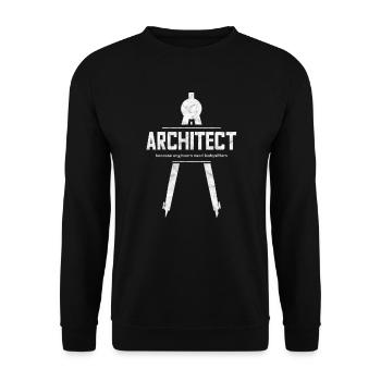 Architecture student Architect Architect Lustig - Unisex Sweatshirt - black - Front - Alina (178cm) & Michal (187cm)