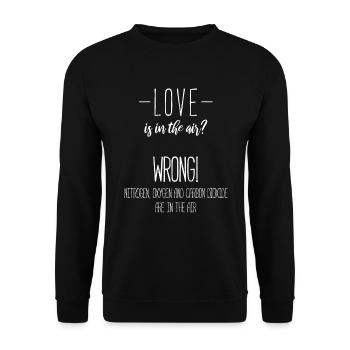 Chimie Geek Geek Anti Valentin cadeau drôle - Sweat-shirt Unisexe - noir - Devant - Alina (178cm) & Michal (187cm)
