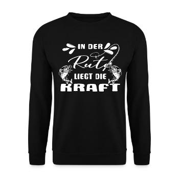 angeln eisangeln raubfisch catch and release - Unisex Pullover - Schwarz - Vorne - Alina (178cm) & Michal (187cm)