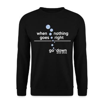 apneadiving oxygen apnea divers snorkeling - Unisex Sweatshirt - black - Front - Alina (178cm) & Michal (187cm)