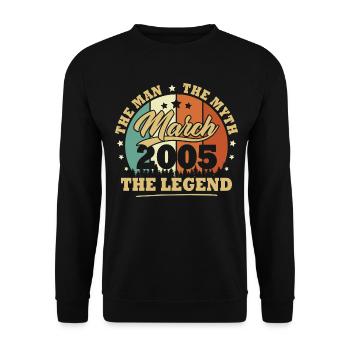 Mars 2005, 18 Ans Anniversaire garçons et filles - Sweat-shirt Unisexe - noir - Devant - Alina (178cm) & Michal (187cm)