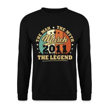 Mars 2011, 12 Ans Anniversaire garçons et filles - Sweat-shirt Unisexe - noir - Devant - Alina (178cm) & Michal (187cm)