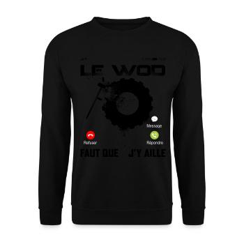 Sport Training Cadeau Muculation WOD - Sweat-shirt Unisexe - noir - Devant - Alina (178cm) & Michal (187cm)