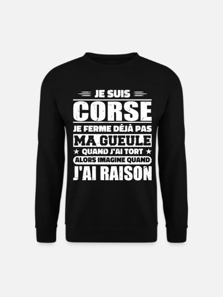 Korsika Ich halte meinen Mund nicht zum Schenken Humor - Unisex Pullover - Schwarz