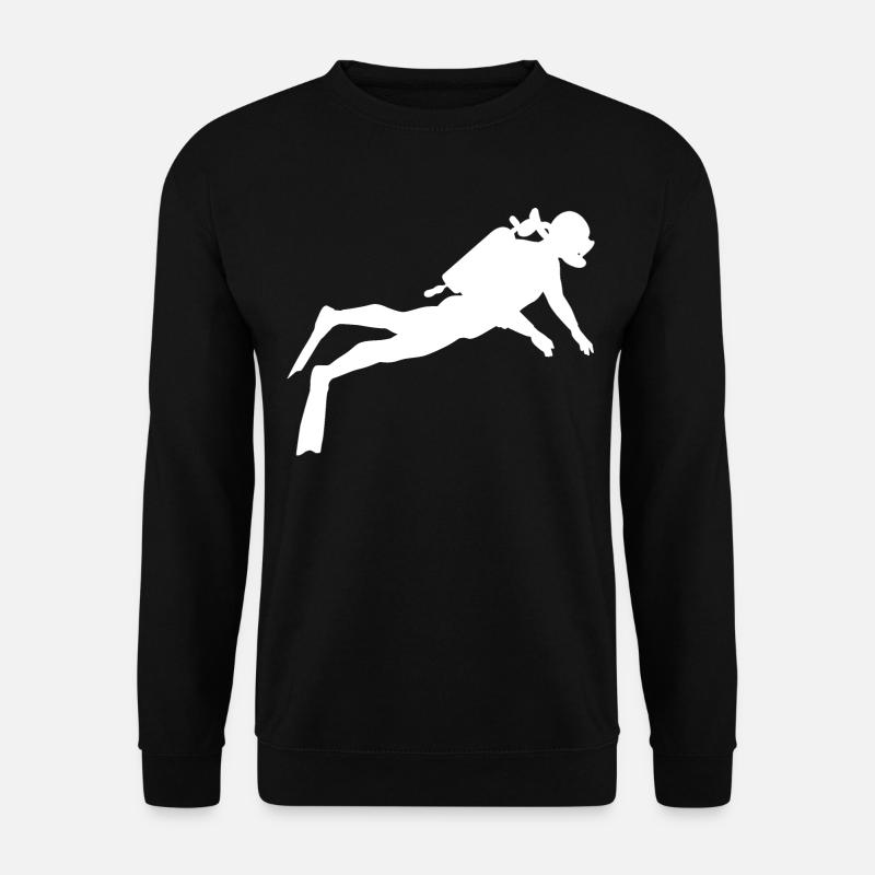 Taucher im Meer - Unisex Pullover - Schwarz