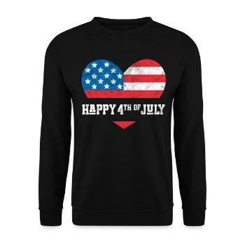 Joyeux 4 juillet - Sweat-shirt Unisexe - noir - Devant - Alina (178cm) & Michal (187cm)