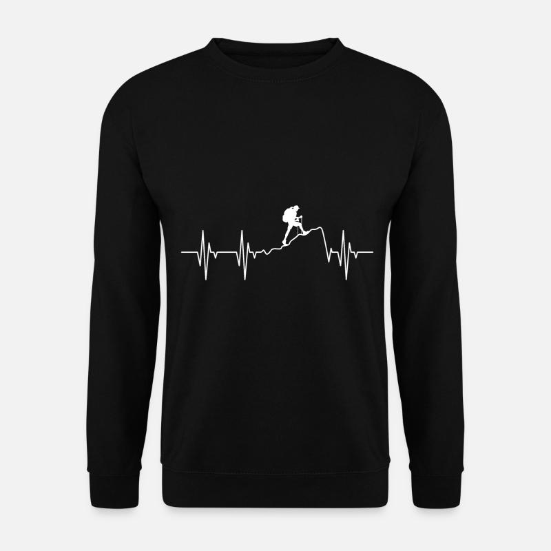 Wanderer Bergsteigen - Unisex Pullover - Schwarz