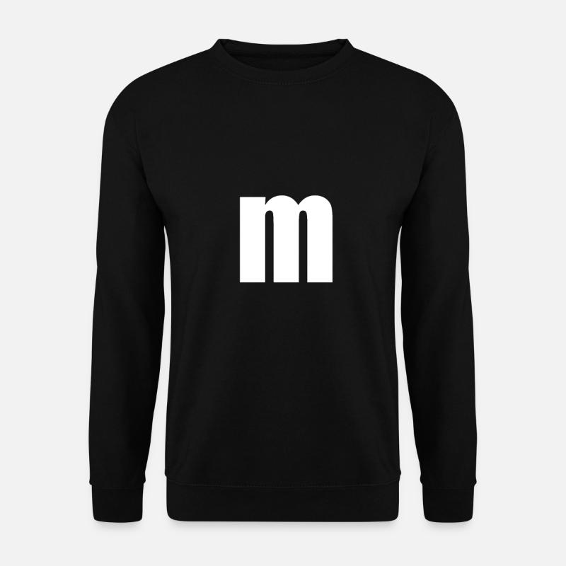 Der Buchstabe m M - Unisex Pullover - Schwarz