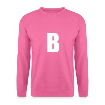 Lettre b b - Sweat-shirt Unisexe - rose - Devant