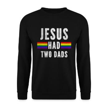 Jésus avait deux pères - Sweat-shirt Unisexe - noir - Devant - Alina (178cm) & Michal (187cm)