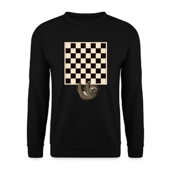 Échiquier Joueur d'échecs Joueur d'échecs Cadeau - Sweat-shirt Unisexe - noir - Devant - Alina (178cm) & Michal (187cm)