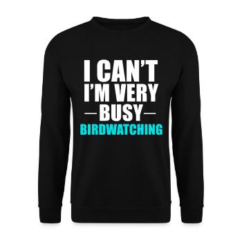 Vogelbeobachtung - Unisex Pullover - Schwarz - Vorne - Alina (178cm) & Michal (187cm)