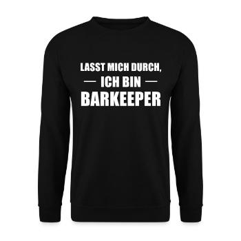 Bartender bartender spells gift - Unisex Sweatshirt - black - Front - Alina (178cm) & Michal (187cm)