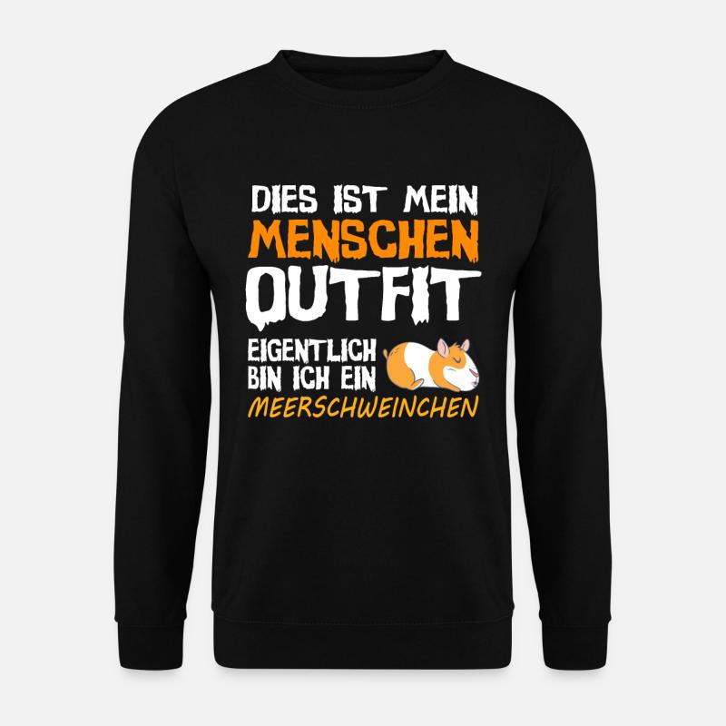 Meerschweinchen Kostüm Halloween Karneval Spruch - Unisex Pullover - Schwarz