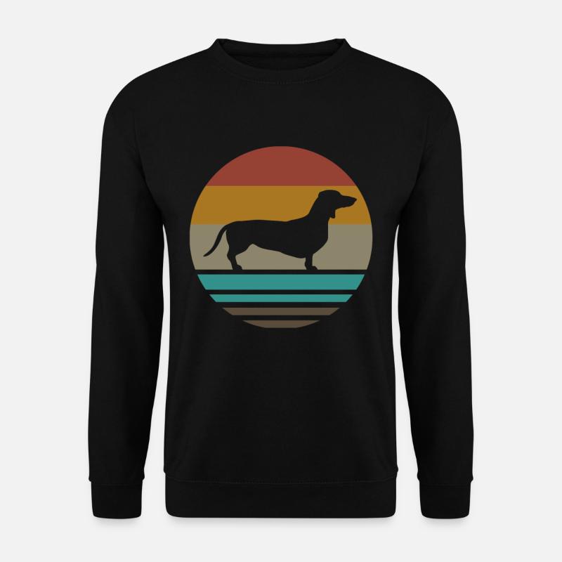 Dackel Retro Geschenk - Unisex Pullover - Schwarz