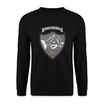 Dorschkönig - Das Dorsch T-Shirt - Unisex Pullover - Schwarz - Vorne - Alina (178cm) & Michal (187cm)