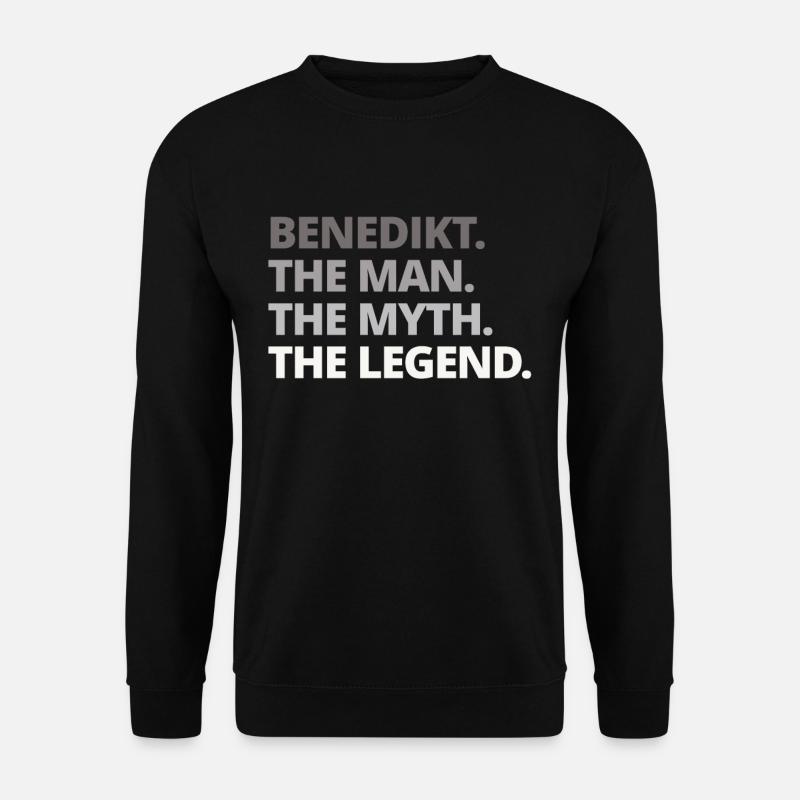 Benedikt Name Spruch Geschenk - Unisex Pullover - Schwarz