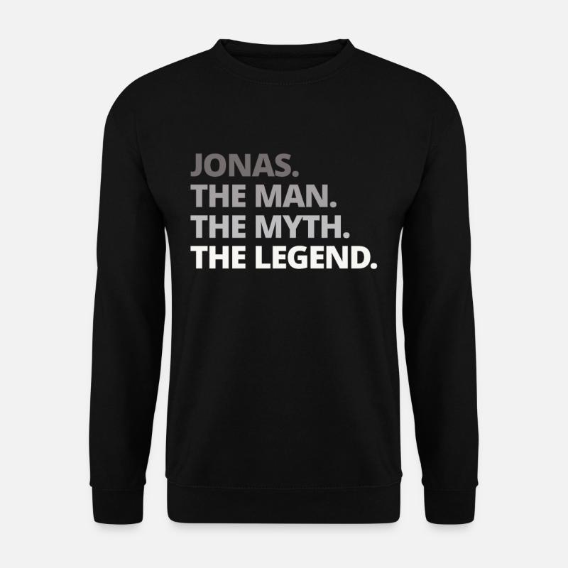 Jonas Name Spruch Geschenk - Unisex Pullover - Schwarz