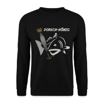 Dorschkönig - Unisex Pullover - Schwarz - Vorne - Alina (178cm) & Michal (187cm)